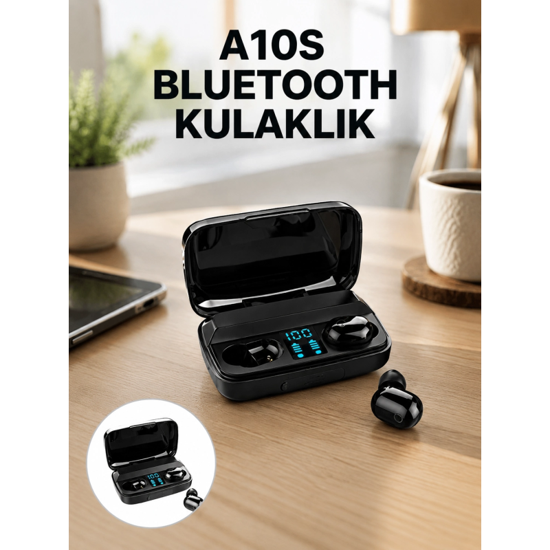 Tws A10s Bluetooth 5.0 Kulaklık – Yüksek Ses Kalitesi, Ergonomik, Uzun Pil Ömürlü Yeni Nesil Tws A10s Bluetooth 5.0 Kulaklık – Yüksek Ses Kalitesi, Ergonomik, Uzun Pil Ömürlü Yeni Nesil