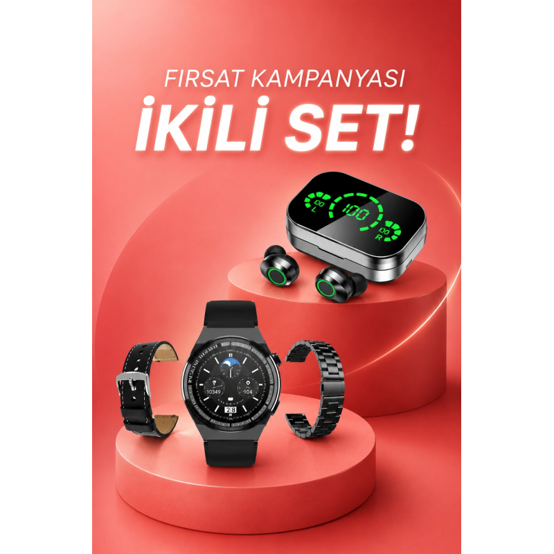 Tws Bluetooth Kulaklık Ve Akıllı Saat Uyku Takibi Nabız Ölçer Uzun Pil Ömrü Tws Bluetooth Kulaklık Ve Akıllı Saat Uyku Takibi Nabız Ölçer Uzun Pil Ömrü