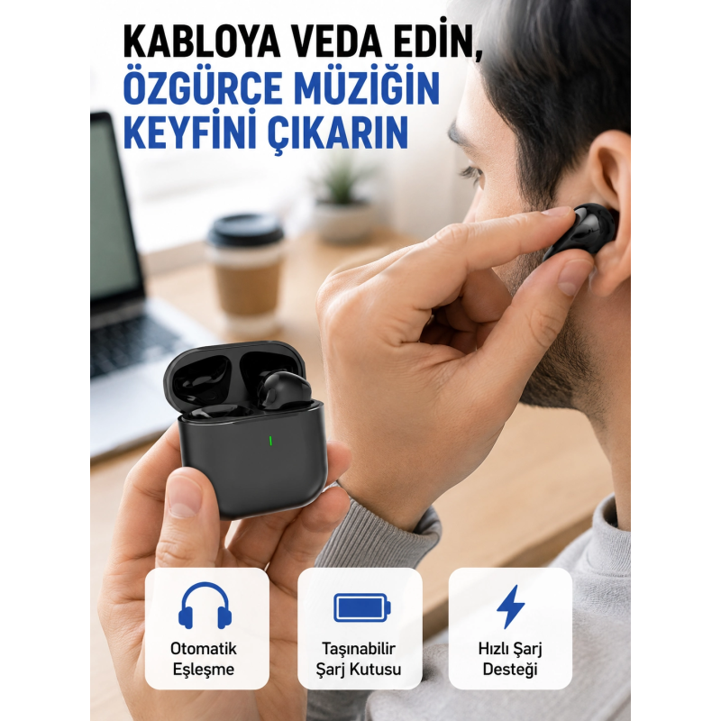 Tws Pro 5 Bluetooth Kulaklık – Kablosuz Ve Şarj Kutulu Tasarım Yeni Nesil Tws Pro 5 Bluetooth Kulaklık – Kablosuz Ve Şarj Kutulu Tasarım Yeni Nesil