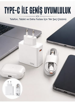 Type-c 120w Şarj Aleti Hızlı Şarj Turbo Yeni Nesil