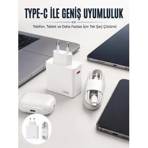 Type-c 120w Şarj Aleti Hızlı Şarj Turbo Yeni Nesil