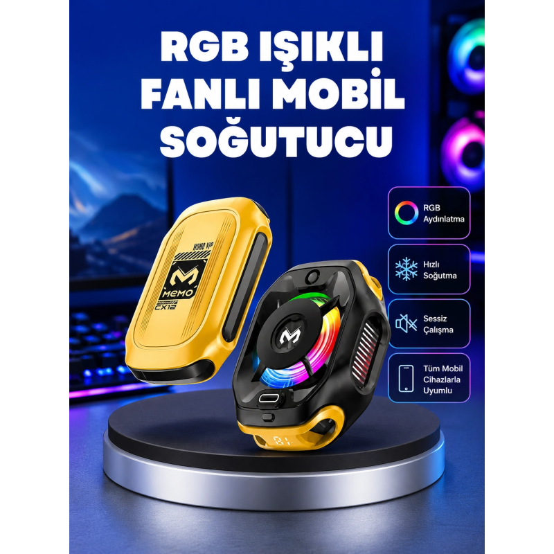 Type-c Girişli Aı Modlu Yüksek Performanslı Telefon Soğutucu Yeni Nesil