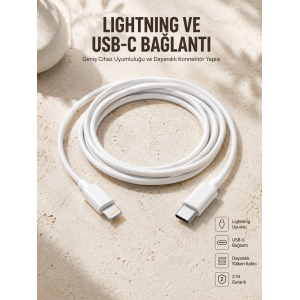 Type-c Ligtning 30w İos Şarj Kablosu Hızlı Şarj Kablosu