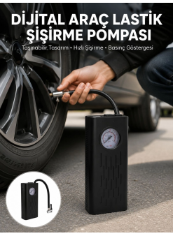 Type-c Şarjlı Güçlü Elektrikli Kompresör Motosiklet Oto Bisiklet İçin Yeni Nesil