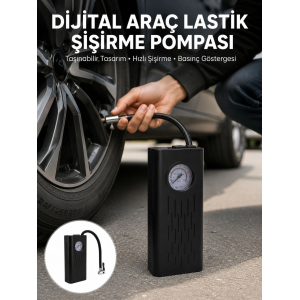 Type-c Şarjlı Güçlü Elektrikli Kompresör Motosiklet Oto Bisiklet İçin Yeni Nesil