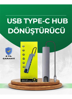 Type‑c Dönüştürücü – 2×usb3.0, Sd/ms, 4k Hdmı & Rj45 İle Profesyonel Kullanım