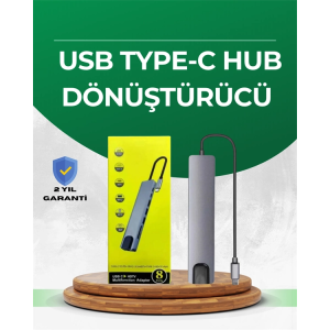 Type‑c Dönüştürücü – 2×usb3.0, Sd/ms, 4k Hdmı & Rj45 İle Profesyonel Kullanım