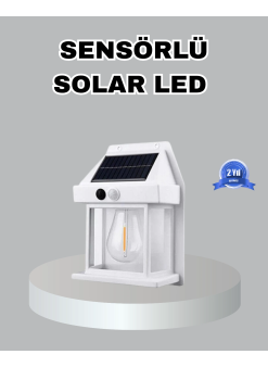 Üç Modlu Güneş Enerjili Duvar Lambası 1800mah Bataryalı Ve Hareket Sensörlü