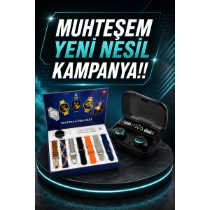Ucuz Kaliteli Yeni Nesil 7 Kordonlu Akıllı Saat Ve Kablosuz Bluetooth Kulaklık Anc Özelliği