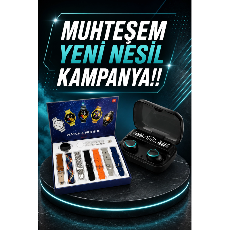 Ucuz Kaliteli Yeni Nesil 7 Kordonlu Akıllı Saat Ve Kablosuz Bluetooth Kulaklık Anc Özelliği Ucuz Kaliteli Yeni Nesil 7 Kordonlu Akıllı Saat Ve Kablosuz Bluetooth Kulaklık Anc Özelliği