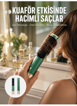 Üflemeli Saç Düzleştirici Fön Tarak Yüksek Isı Ayarlı İyon Özellikli Yeni Nesil