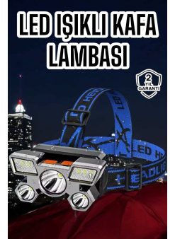 Ultra Güçlü Led Işık Şarjlı Kafa Lambası Balıkçı Lambası Kafa Feneri