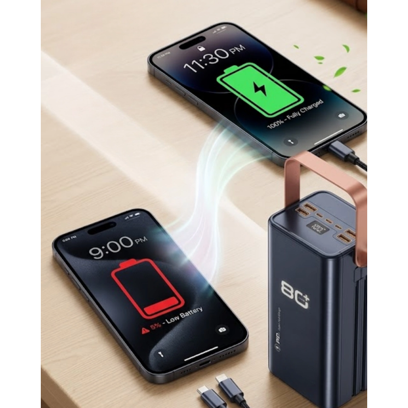 Ultra Güçlü Powerbank 80000 Mah Çoklu Cihaz Şarj Destekli Led Ekranlı Taşınabilir Batarya Ultra Güçlü Powerbank 80000 Mah Çoklu Cihaz Şarj Destekli Led Ekranlı Taşınabilir Batarya