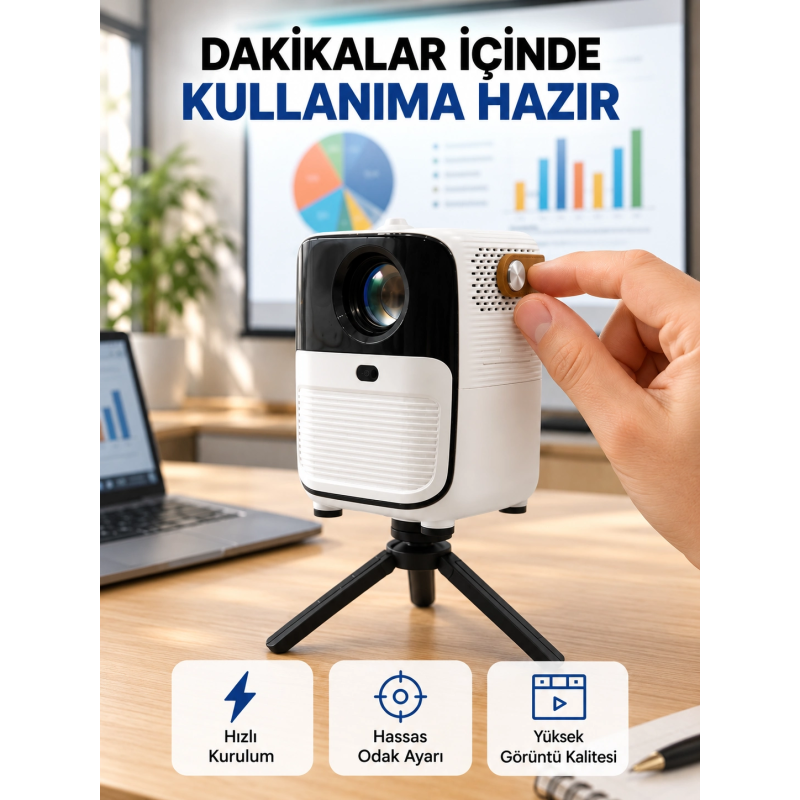 Ultra Hd Çözünürlüklü Taşınabilir Projektör – 1920x1080 Piksel Görüntü Kalitesi Yeni Nesil Ultra Hd Çözünürlüklü Taşınabilir Projektör – 1920x1080 Piksel Görüntü Kalitesi Yeni Nesil