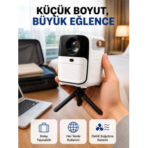 Ultra Hd Çözünürlüklü Taşınabilir Projektör – 1920x1080 Piksel Görüntü Kalitesi Yeni Nesil