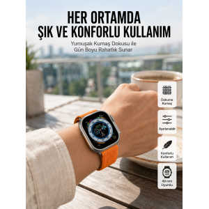 Ultra Max Kordon Kilitli Akıllı Saat Amoled Ekran Titreşimli Çağrı Cevaplayabilen