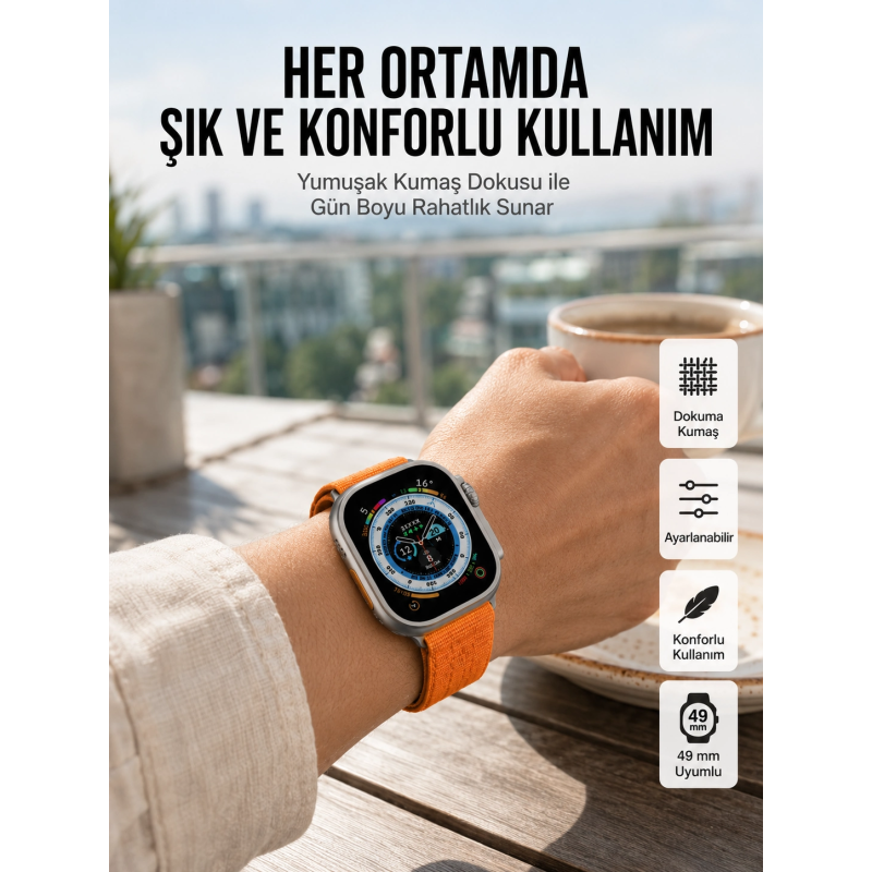 Ultra Max Kordon Kilitli Akıllı Saat Amoled Ekran Titreşimli Çağrı Cevaplayabilen Ultra Max Kordon Kilitli Akıllı Saat Amoled Ekran Titreşimli Çağrı Cevaplayabilen