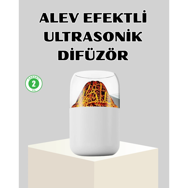 Ultrasonik Alev Efektli Aromaterapi Difüzörü Usb Şarjlı Ve Otomatik Kapanma Özellikli Ultrasonik Alev Efektli Aromaterapi Difüzörü Usb Şarjlı Ve Otomatik Kapanma Özellikli