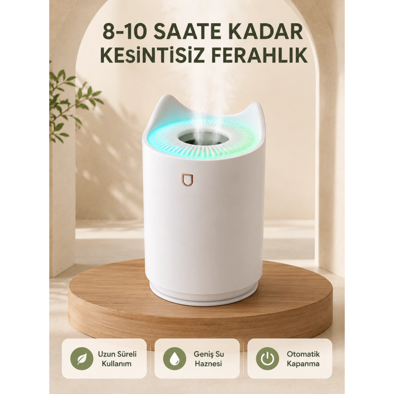 Ultrasonik Hava Nemlendirme Cihazı 7 Renk Led Aromaterapi Difüzör Ultrasonik Hava Nemlendirme Cihazı 7 Renk Led Aromaterapi Difüzör