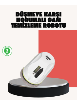 Ups Destekli Düşmeye Karşı Korumalı Cam Temizleme Robotu
