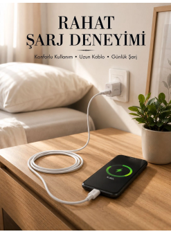 Usb-a To Type-c Şarj Kablosu 2 Metre Uzun Kablo
