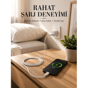 Usb-a To Type-c Şarj Kablosu 2 Metre Uzun Kablo