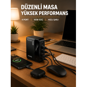 Usb-a Ve Usb-c Girişli Çoklu Şarj Cihazı