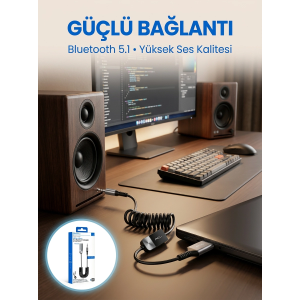 Aux Girişli Cihazlar İçin Kablosuz Bluetooth Adaptörü