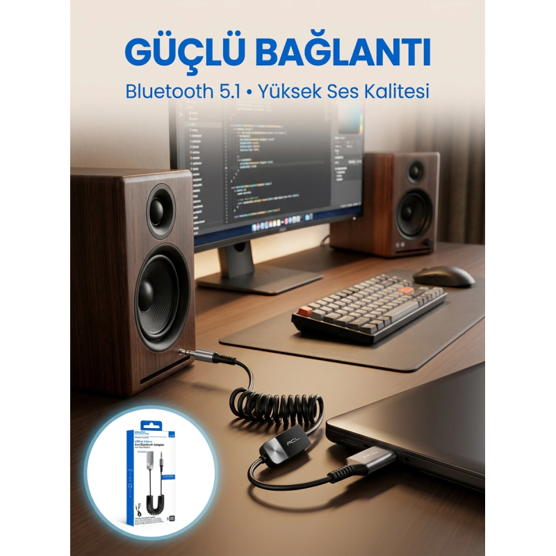 Aux Girişli Cihazlar İçin Kablosuz Bluetooth Adaptörü Aux Girişli Cihazlar İçin Kablosuz Bluetooth Adaptörü