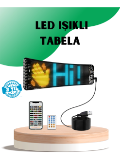 Usb Destekli Led Mağaza Tabelası – Renkli Rgb Kayan Yazı Paneli