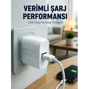 Usb Girişli 12w Şarj Adaptörü Kompakt Telefon Şarj Cihazı