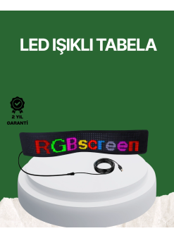 Usb Girişli Rgb Led Tabela Ayarlanabilir Parlaklık Ve Kayan Yazı Özellikli