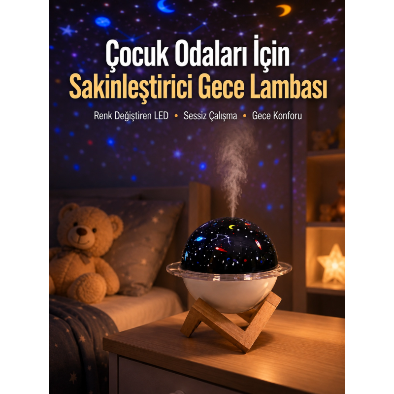 Usb İle Çalışan Projektörlü Aromaterapi Nemlendirici Masaüstü Kullanım İçin Uygun Usb İle Çalışan Projektörlü Aromaterapi Nemlendirici Masaüstü Kullanım İçin Uygun