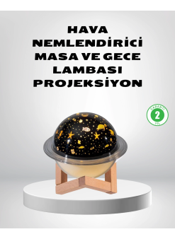Usb Projeksiyon Gece Lambası Ve Hava Nemlendirici – Aromaterapi Destekli, Taşınabilir Mini