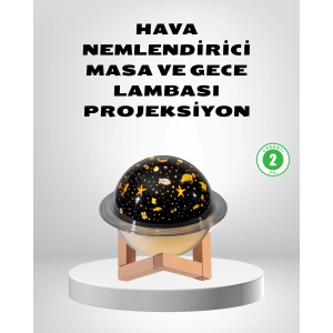 Usb Projeksiyon Gece Lambası Ve Hava Nemlendirici – Aromaterapi Destekli, Taşınabilir Mini