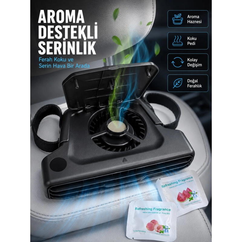 Usb Şarjlı Araç Boyun Soğutucu Fan 5 Kademeli Sessiz Çalışan Turbo Fan Usb Şarjlı Araç Boyun Soğutucu Fan 5 Kademeli Sessiz Çalışan Turbo Fan