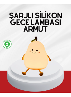 Usb Şarjlı Armut Gece Lambası Dokunmatik Renk Değişimli