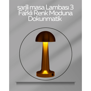 Usb Şarjlı Dokunmatik Led Masa Lambası – 3 Renk Modu & Dimmer