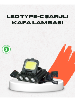 Usb Şarjlı Kafa Feneri 800 Lumen Ayarlanabilir Cob Ve Xpe Led