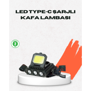 Usb Şarjlı Kafa Feneri 800 Lumen Ayarlanabilir Cob Ve Xpe Led