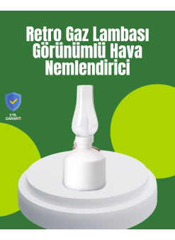 Usb Şarjlı Retro Gaz Lambası Hava Nemlendirici Led Atmosfer Işıklı