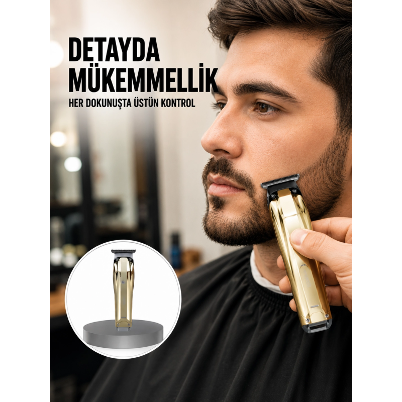 Usb Şarjlı Saç Sakal Kesme Makinesi Hassas Detay Kesim İçin Yeni Nesil Usb Şarjlı Saç Sakal Kesme Makinesi Hassas Detay Kesim İçin Yeni Nesil
