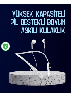 Usb Şarjlı Uzun Ömürlü Boyun Askılı Bluetooth Kulaklık