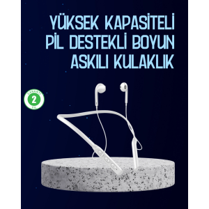 Usb Şarjlı Uzun Ömürlü Boyun Askılı Bluetooth Kulaklık