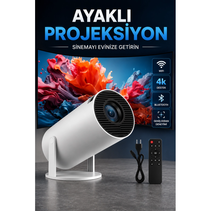 Usb Ve Kablosuz Bağlantı Özellikli 5000 Saat Ampul Ömürlü Projeksiyon Usb Ve Kablosuz Bağlantı Özellikli 5000 Saat Ampul Ömürlü Projeksiyon