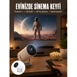 Usb Ve Kablosuz Bağlantı Özellikli 5000 Saat Ampul Ömürlü Projeksiyon Yeni Nesil