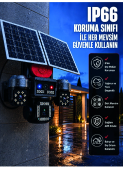 Uzaktan Canlı İzleme Destekli 4 Kameralı Akıllı Güvenlik Kamera Sistemi