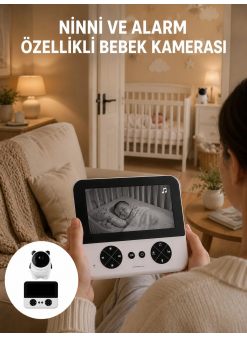 Uzaktan Kontrollü Hd Bebek Kamerası Zoom Ve Sıcaklık Sensörlü Yeni Nesil