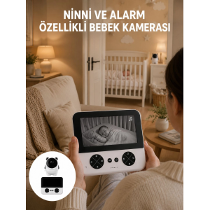 Uzaktan Kontrollü Hd Bebek Kamerası Zoom Ve Sıcaklık Sensörlü Yeni Nesil