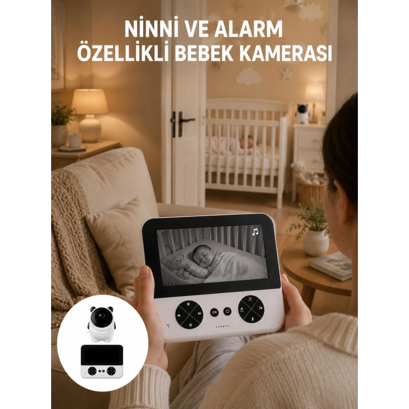 Uzaktan Kontrollü Hd Bebek Kamerası Zoom Ve Sıcaklık Sensörlü Yeni Nesil Uzaktan Kontrollü Hd Bebek Kamerası Zoom Ve Sıcaklık Sensörlü Yeni Nesil